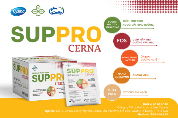 Suppro Cerna - Dinh dưỡng thảo dược chuyên biệt cho người tiểu đường