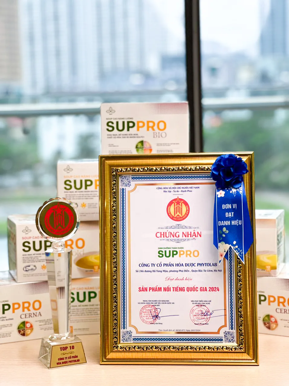 Bằng chứng nhận danh giá cho thương hiệu Dinh dưỡng thảo dược Suppro